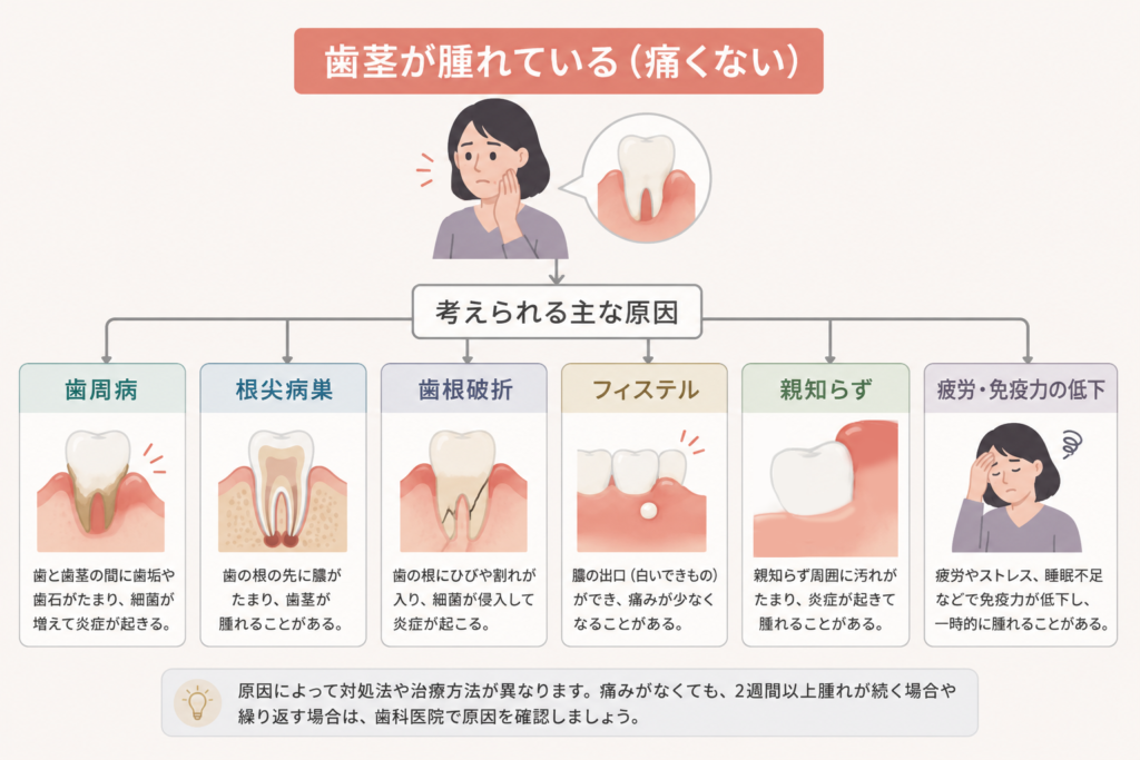 歯茎が腫れている原因フローチャート